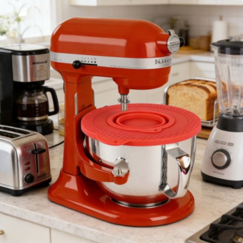 Kitchen Aid Baking Mixer - Silikon-Mixerschüssel-Abdeckung Kompatibel mit KitchenAid 4,5-5 Quart