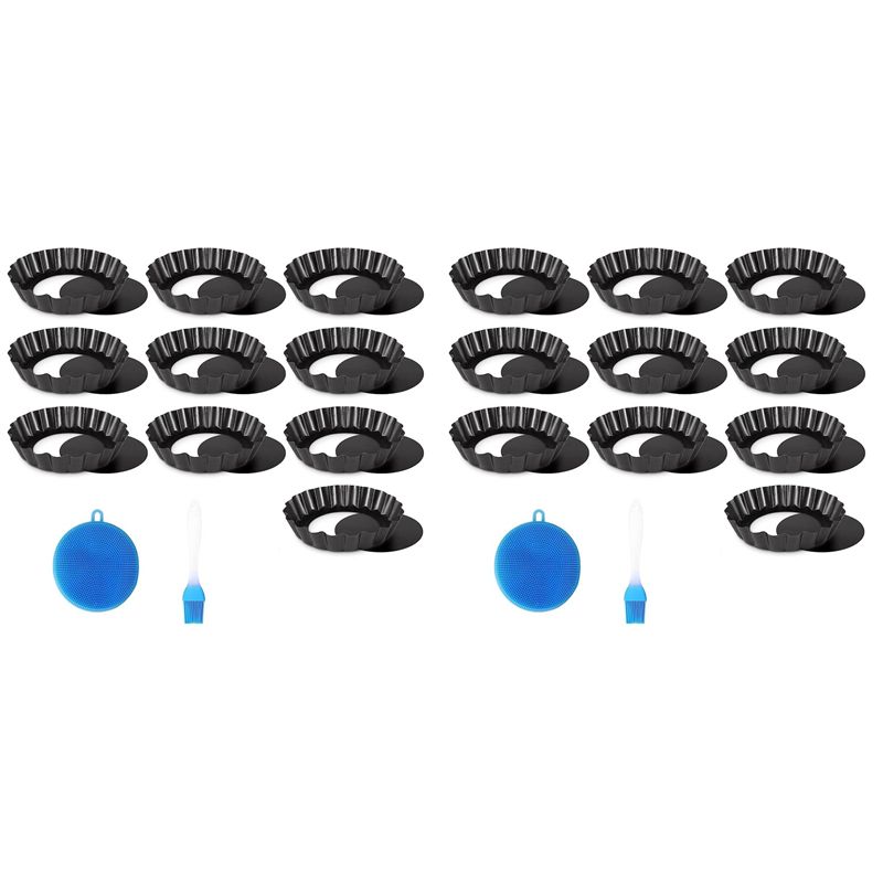 Tart Pan Loose - VEHO-20X Tortenform, 4 Zoll, Antihaftbeschichtete Tortenform