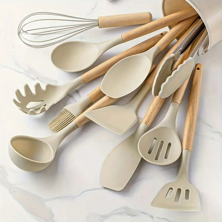 Kitchen Baking Essentials - 12-teiliges Set aus antihaftbeschichtetem Silikon-Küchenutensilien mit