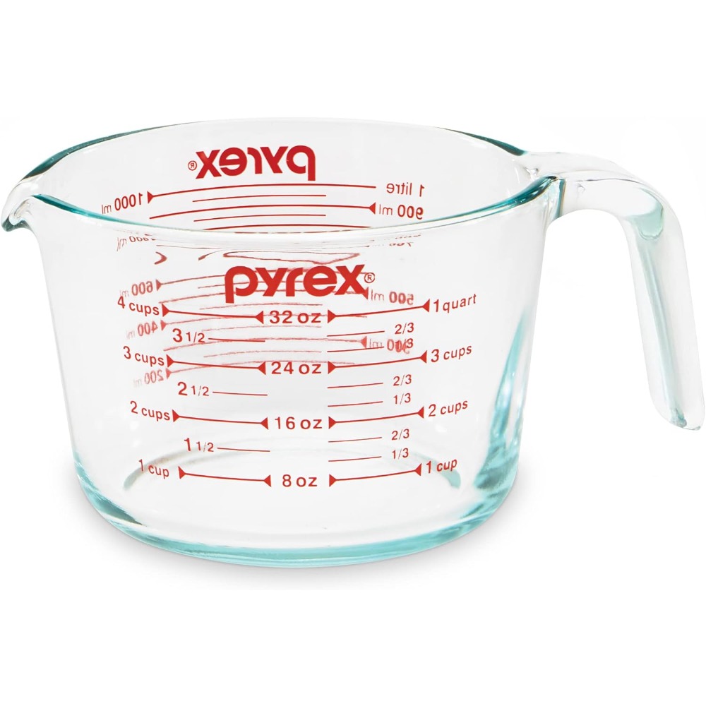 Kitchen Baking Essentials - 4-teiliges Glas-Messbecher-Set zum Backen und Kochen,
