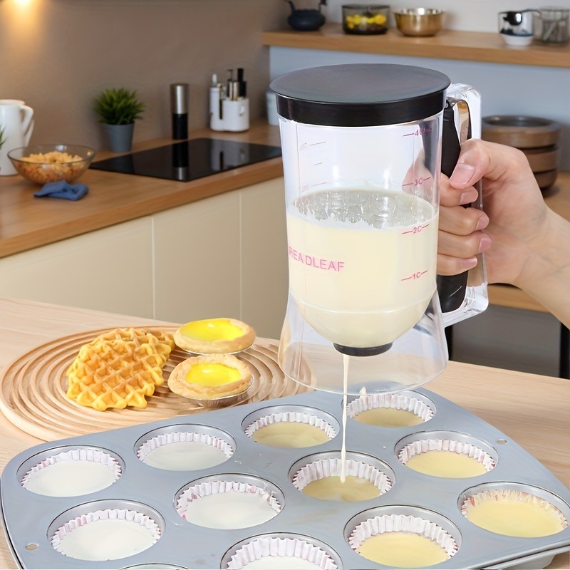 Kitchen Baking Essentials - Multifunktionaler Handspender aus Kunststoff mit Messbecher,