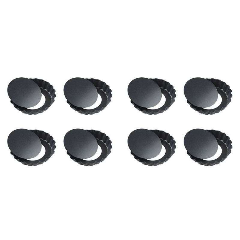 Tart Pan Loose - 8 Stück 4 Zoll/10 cm Mini-Kuchenformen,