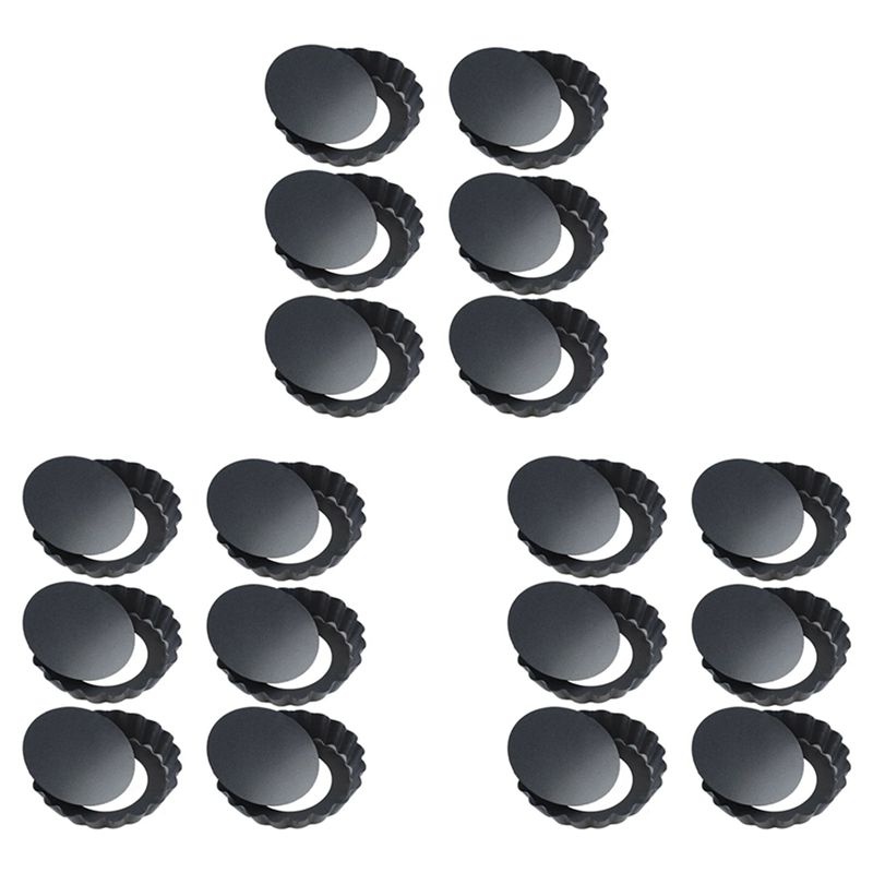 Tart Pan Loose - BAAJ-18-teiliges Set 4 Zoll/10 cm Mini-Kuchenformen,