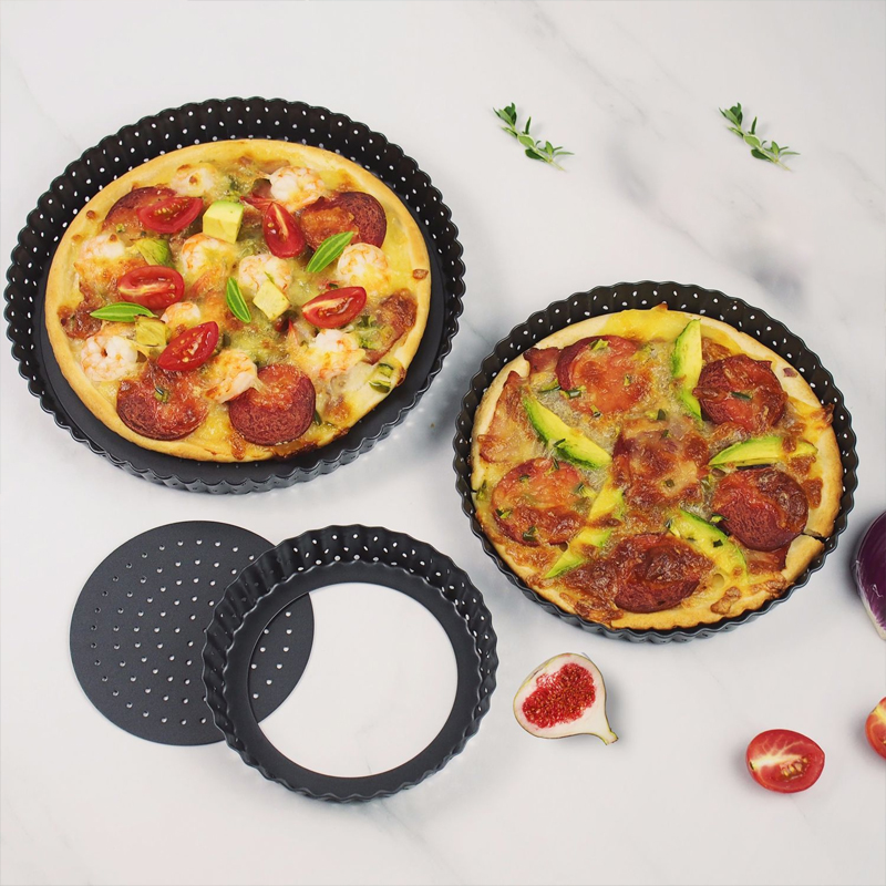 Tart Pan Loose - 5/8/9 Zoll Antihaft-Tarte- und Quiche-Formen, Gebäck-