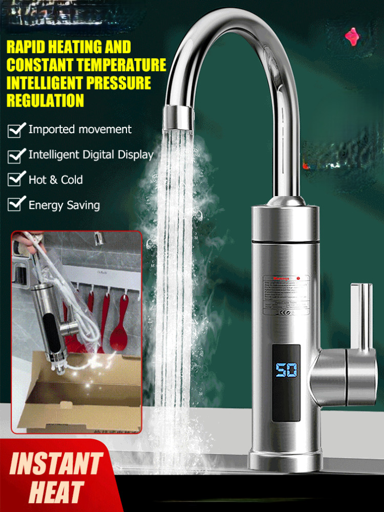 Kitchen Baking Mixer - Elektrischer Badezimmer-Wasserhahn Schnellheizender Küchen- und Badezimmer-Duscharmatur