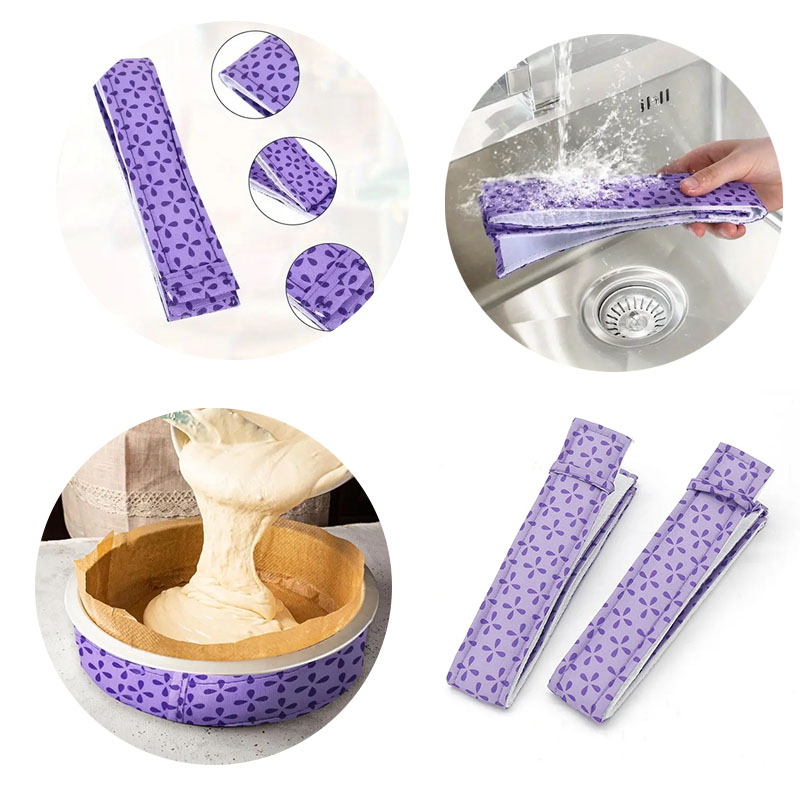 Kitchen Baking Essentials - Professioneller Backstreifen für Kuchenformen, Feuchtigkeitsspeicherung, Schutzgürtel,