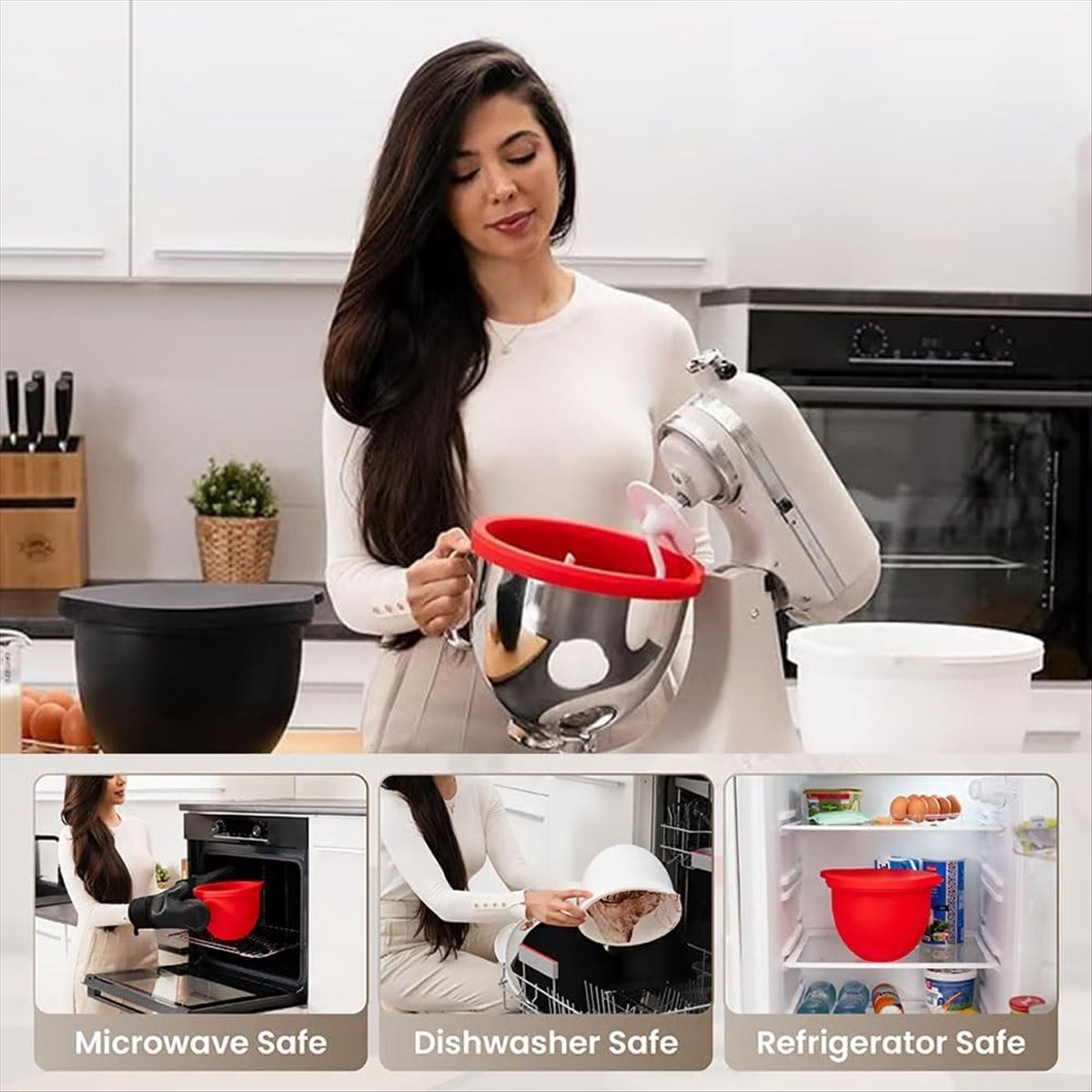 (A25M) 3 Stück Silikon-Einlage – Kitchen Aid Baking Mixer Bewertung und Preis