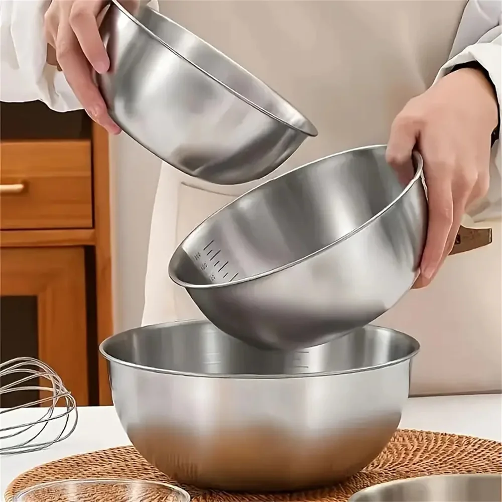 1-3 Edelstahl-Schüssel-Set mit – Kitchen Baking Essentials Bewertung und Preis